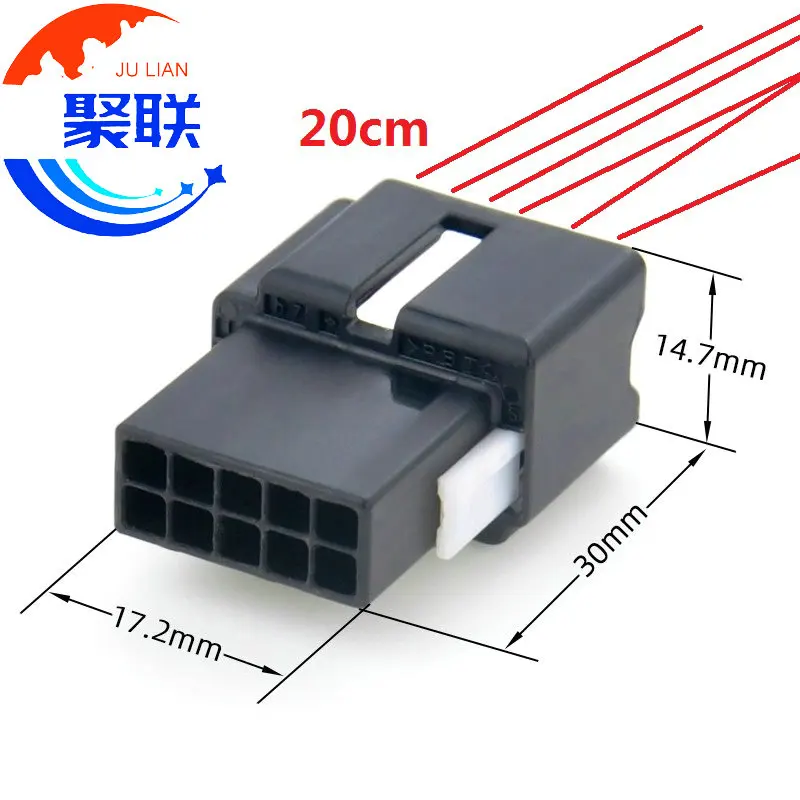 1Set 10Pin 6098-7344 6098-7347 Auto Wiring Connector With Cable Harness Plug 60987344 60987347