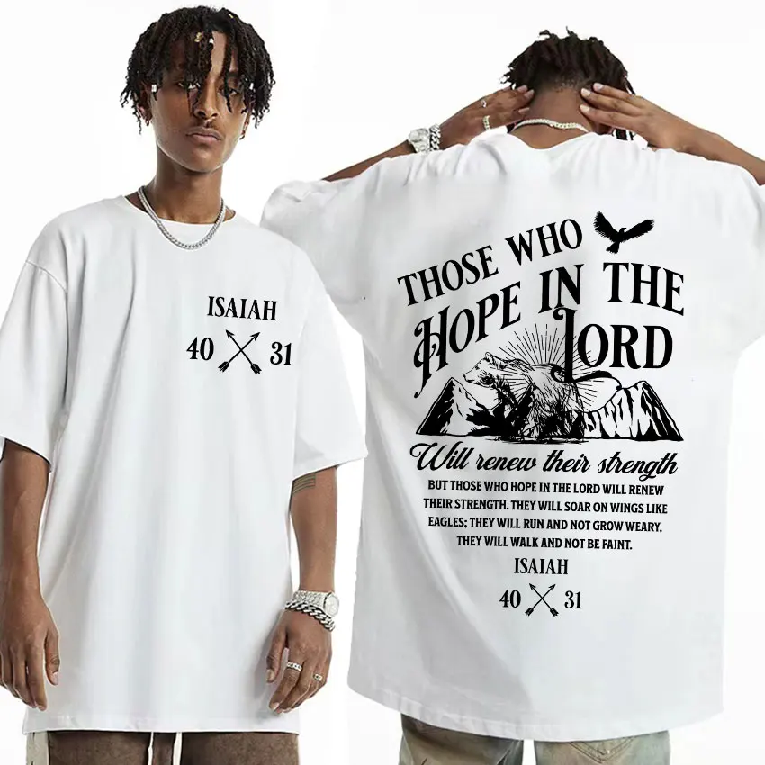 Living Proof of A Loving God Letters Print T Shirts Inspirational Christian Apparel T Shirt Men Oversized O-Neck T-shirt