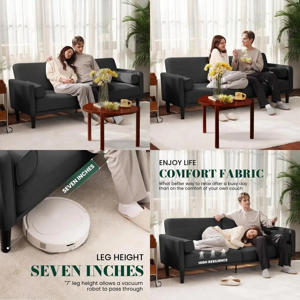 79-Inch Dark Gray L…