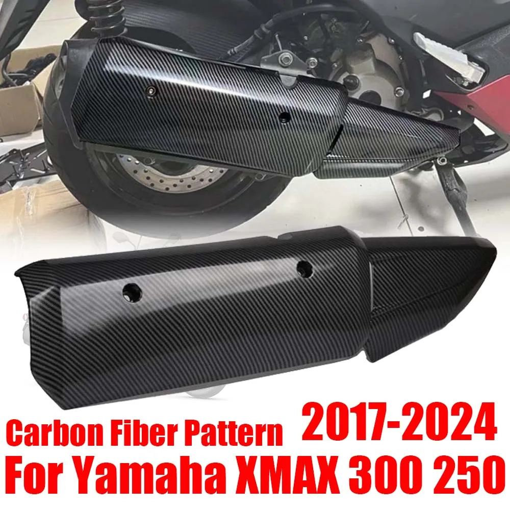 

For YAMAHA X-MAX XMAX 300 250 XMAX300 XMAX250 Accessories Carbon Fiber Pattern Exhaust Pipe Heat Shield Guard Protector Cover