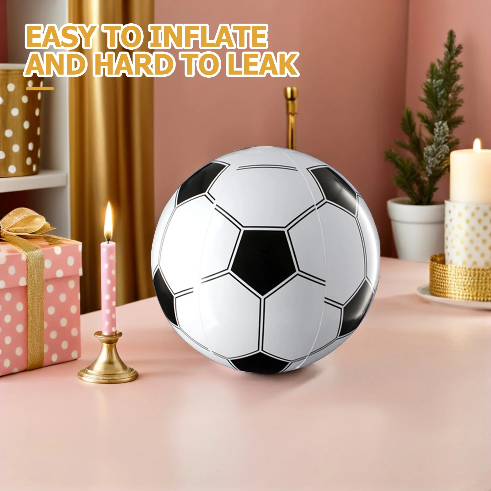Pelotas de fútbol inflables, Material de PVC, bien sellado, fácil inflado, fugas duras, Ideal para fiestas y niños, 6 uds.