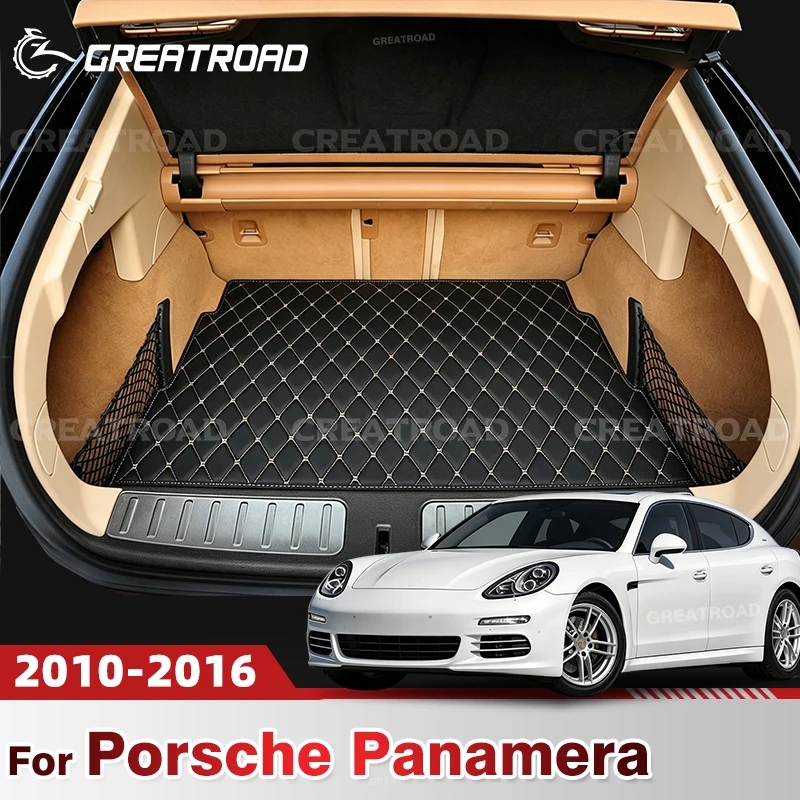 Virus de coffre de voiture pour Porsche Panamera 2010 2011 2012 2013 2014 2015 2016, tapis de revêtement de cargaison, pièces intérieures, accessoires de couverture