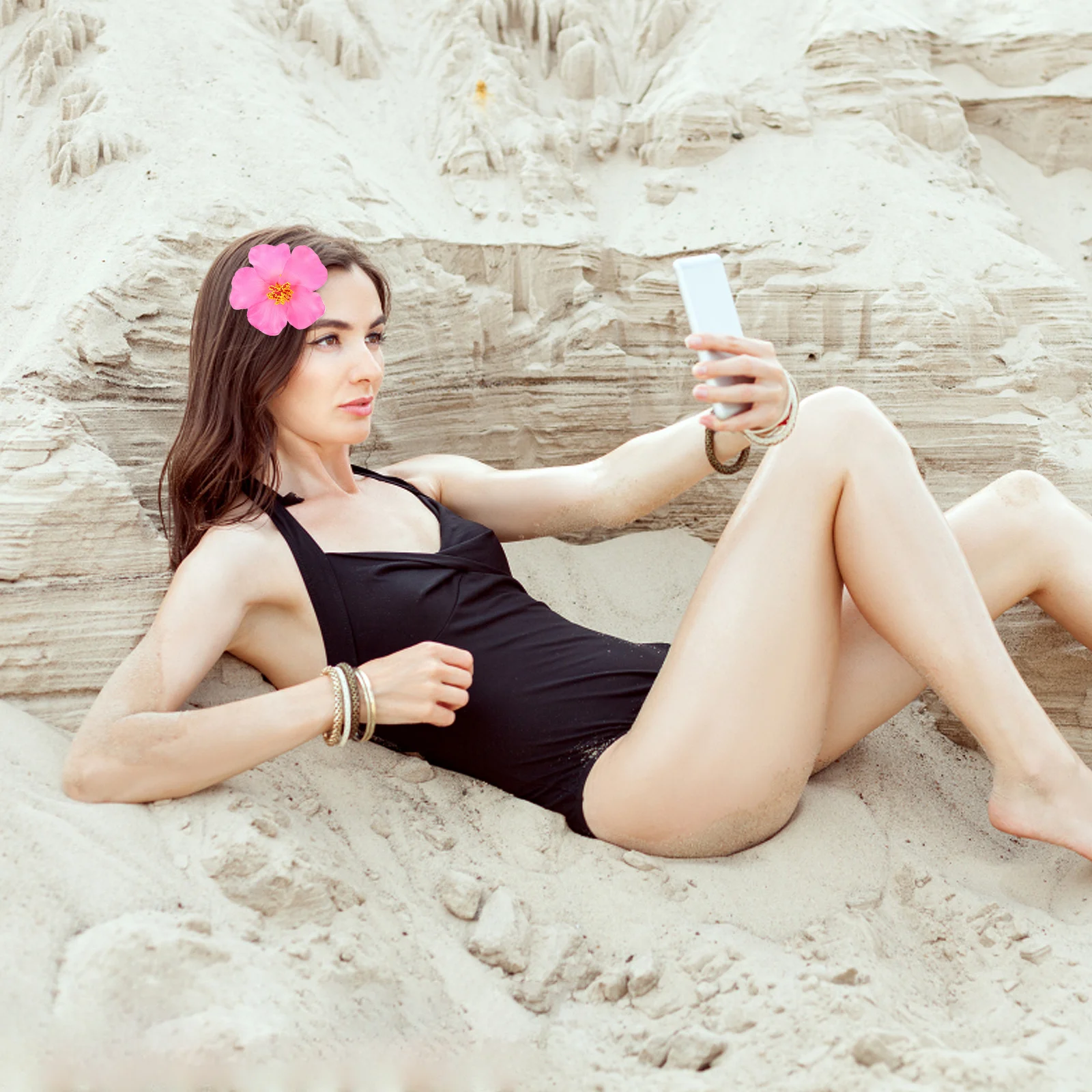 

25pcs Eva Artificial Hibiscus Party Decor Delicate Fake Flower For Wedding Holiday Home Bedroom Living Room Decoration Supply