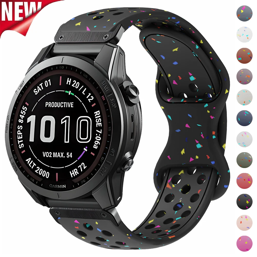 22/26 mm Band für Garmin-Uhr Fenix 8/5X/6X/7x/Tactix7pro Silikon-Uhrenarmband QuickFit Metallanschluss Forerunner 945 Armband