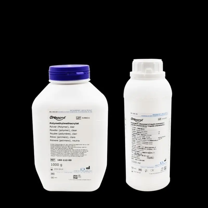 Dental Orthodontic Powder Transparent Adhesive Polymer Base Resin Corrective Powder Orthodontic Base Polymer Laboratory Material