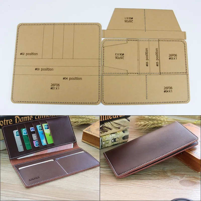 NUBECOM Business Wallets Making Stencil For Leather Leather Templates Long Wallet Template Leather Tools herramientas para cuero