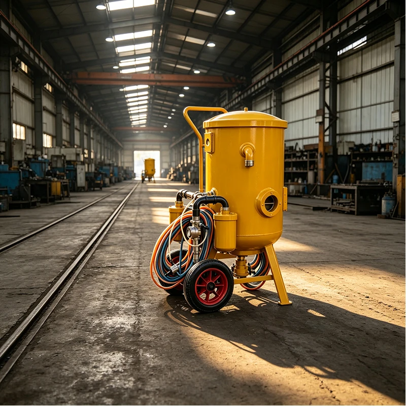 Wet Sandblasting Cabinet for Metal Parts Dust Suppression Rust Cleaning and Surface Preparation in Industrial Workshops