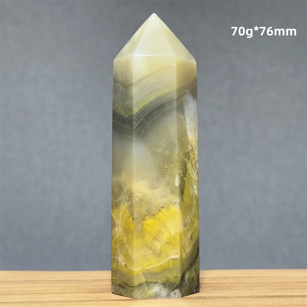 Bumblebee Natural Mineral Quartz Obelisk Reiki Spiritual Meditation Healing Witchcraft Energy Home Decoration Holiday Gift