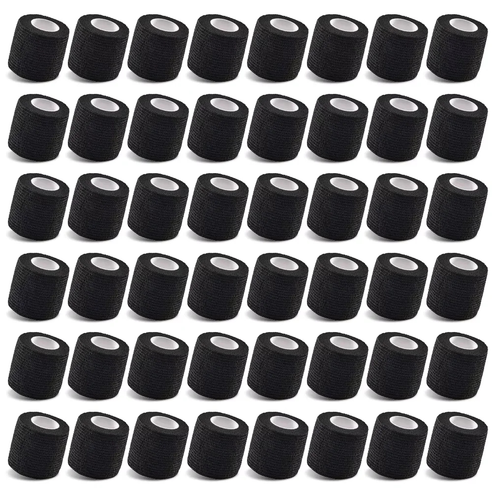 18/12/6/1pcs Black First Aid Self Adhesive Cohesive Elasticity Bandages Sports Tape for Wrist Ankle Sprains & Swelling