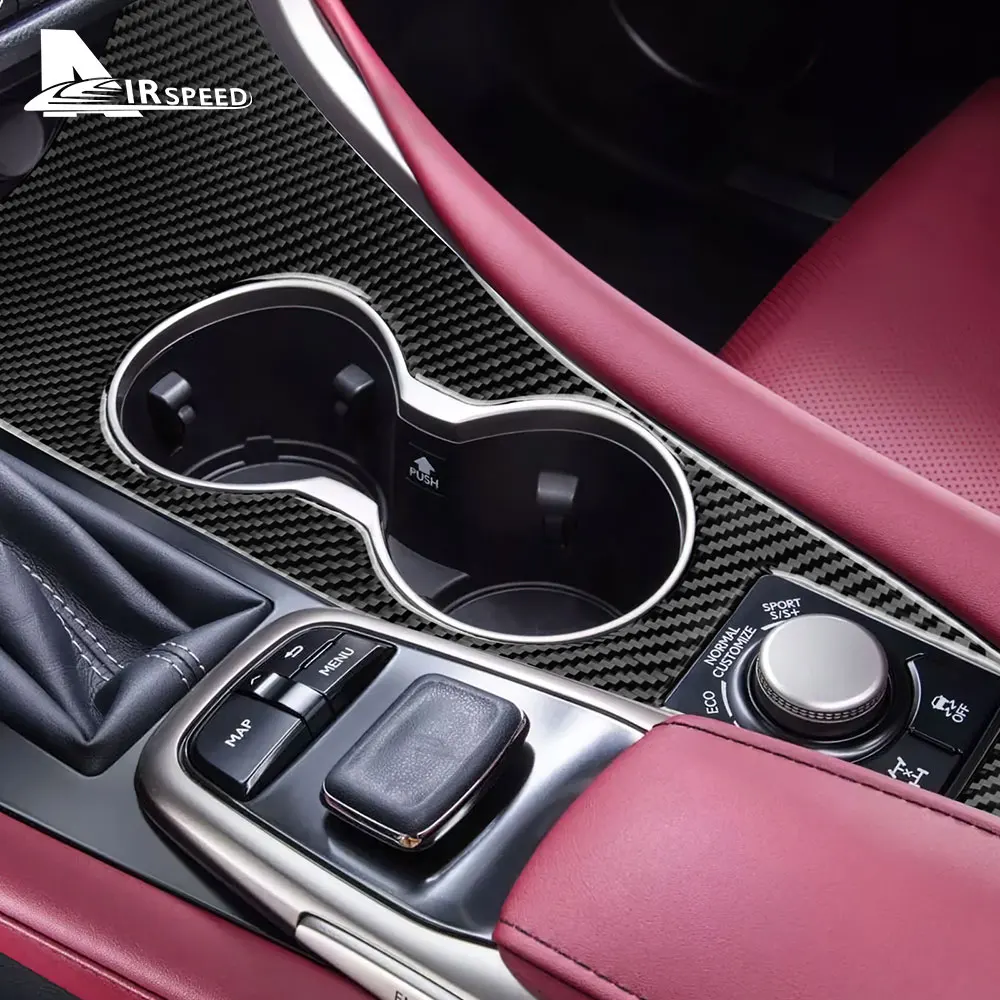 

Наклейка на держатель для стаканов из настоящего мягкого карбона для Lexus RX 300 350h 450h 2016-2021 (LHD/RHD)