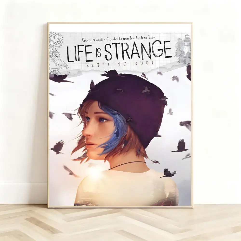 Emotional Game L-Life Is Strange Poster Classic Self-Adhesive PP Wall Sticker for Living Room Bar Decor Gift