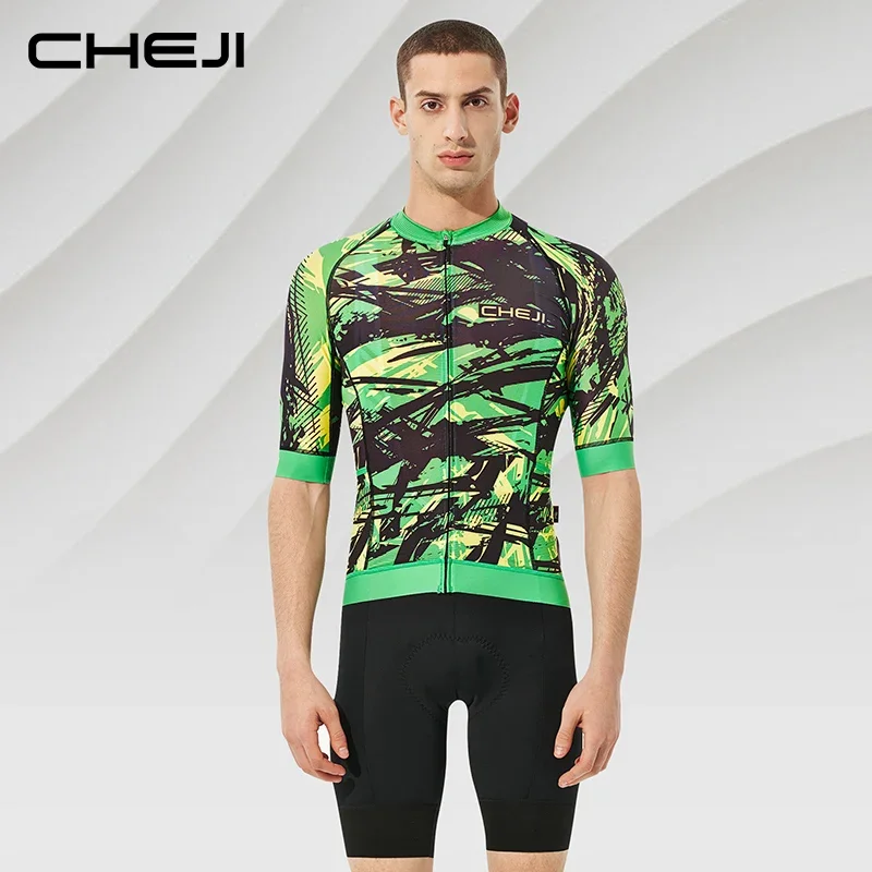 Cheji Men\'s Cycling Jersey Summer Short Sleeve Top Jersey Ciclismo Hombre Jersey Ciclismo Specialized Cycling Clothing Equipment