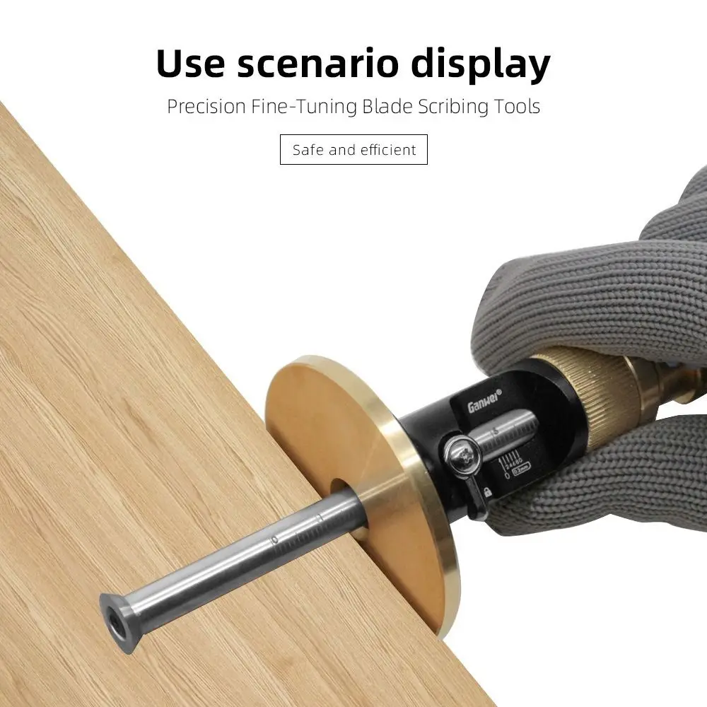 Adjustable Wheel Marking Gauge 0-12Cm Cemented Carbide Wheel Scribe Tool Precision Wear-resistant Woodwork Marking Tool