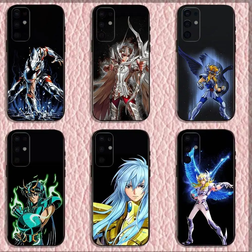 

S-Saint Seiya Knights Phone Case For Samsung S 25,24,23,22,30,21,10,9,Ultra,Plus,Lite,FE,4,5G Black Soft Case