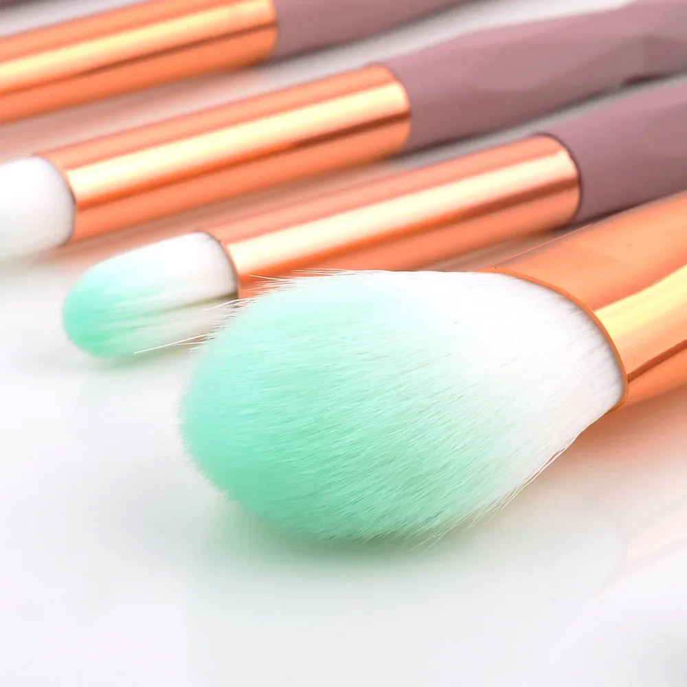 مجموعة فرش مكياج شفافة ماسية مكونة من 20 قطعة، بودرة الأساس وأحمر الخدود ومزج ظلال العيون والشفاه ومستحضرات التجميل Pincel Maquiagem