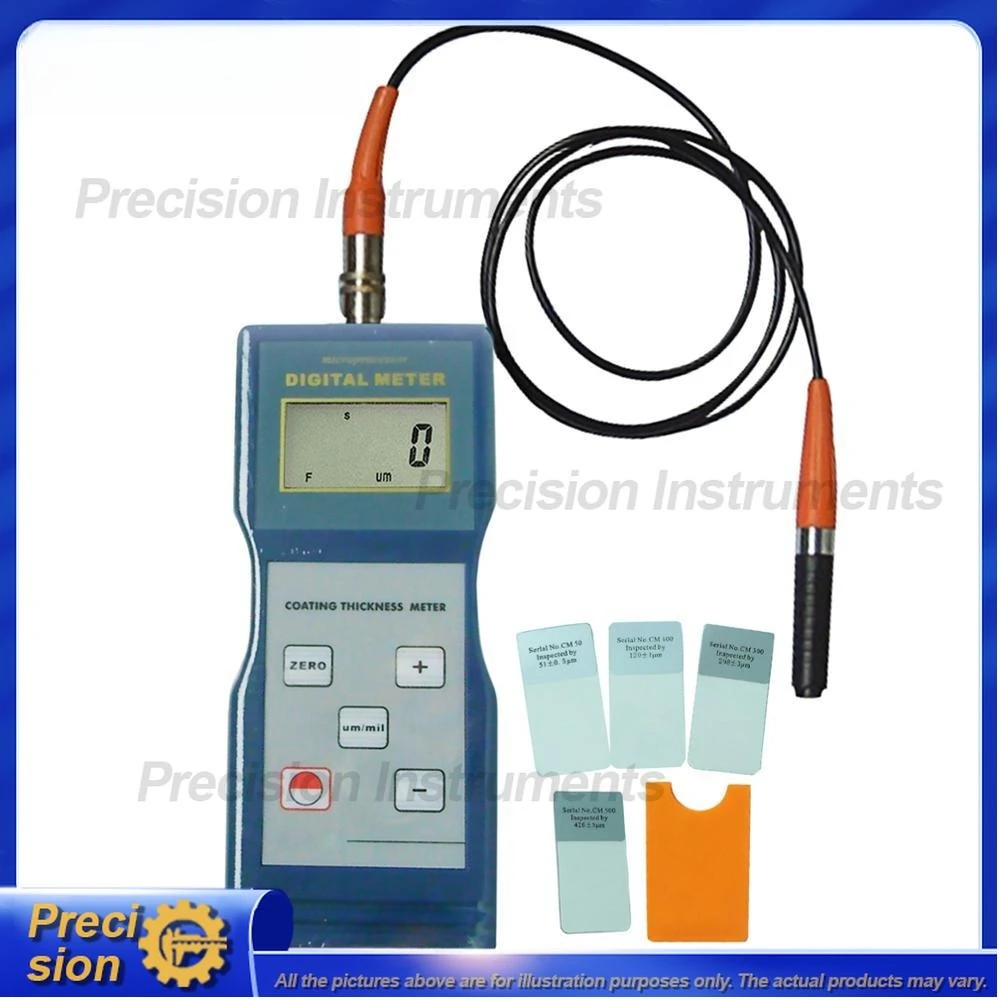 Digital Coating Thickness Gauge 0-1000μm 40mils with F Probe for Paint Zinc Galvanized Coating Measurement on Steel Aluminum