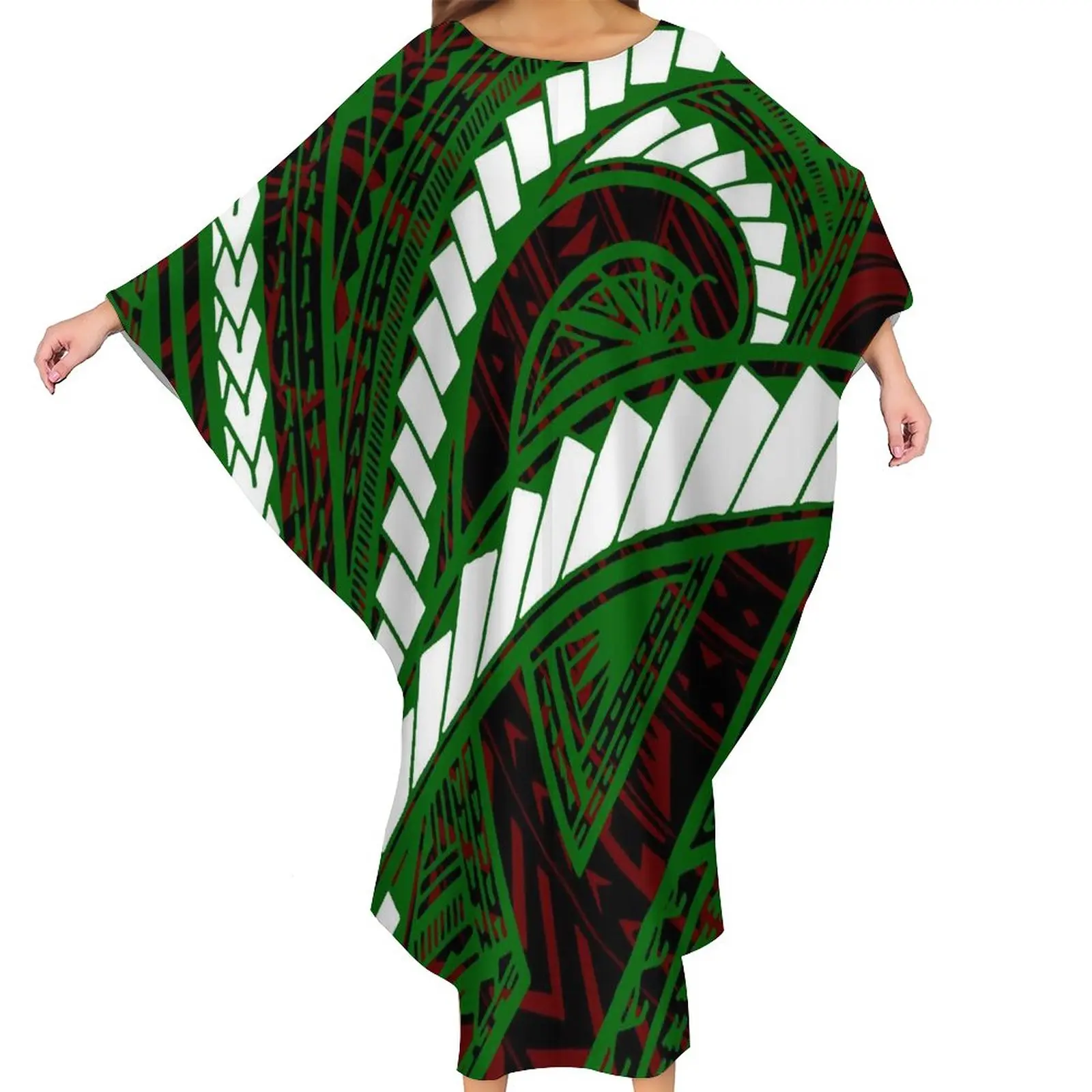 Fashion Women Hawaii Design Club Butterfly Dress One Size Cloak Polynesian Upscale Women Clothing Top Quality Bat Ponchos