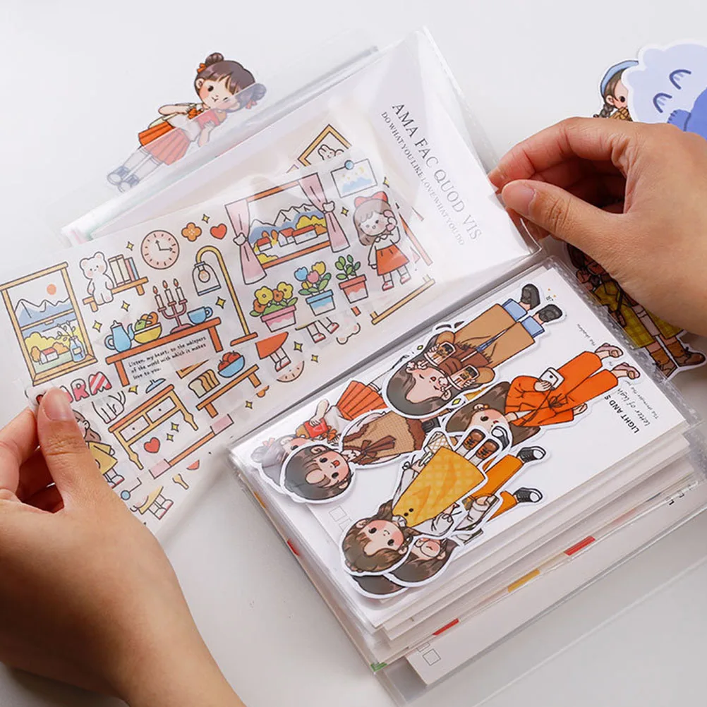 

2Pcs Clear Page Card Holder Book Multi-Functional Organizer for Tickets Business Cards Pictures Invoices High-Capacity Storage