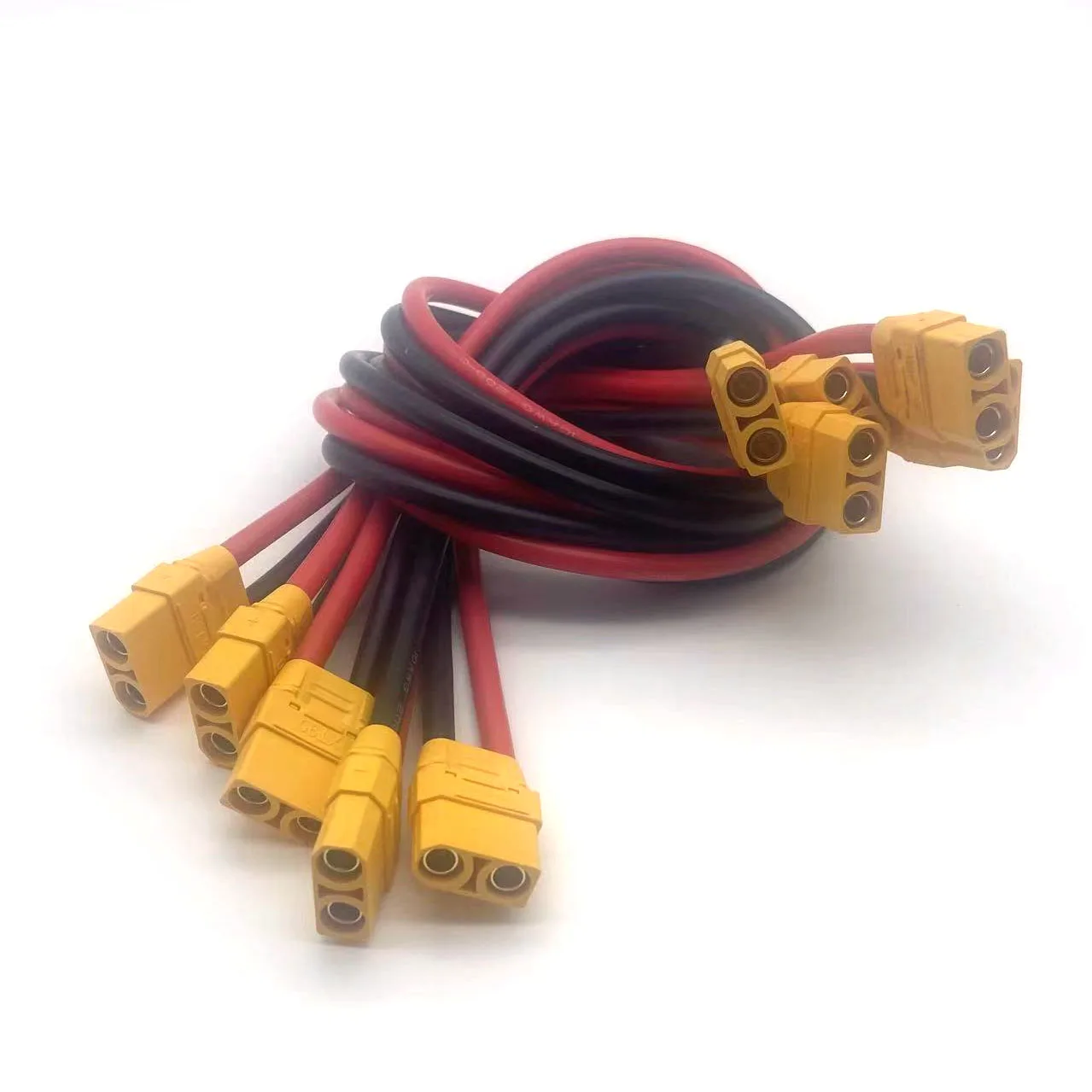 XT90 10AWG male female plug connector with 10/20/30/50/100cm tinned cable for RC Lipo battery drone charger