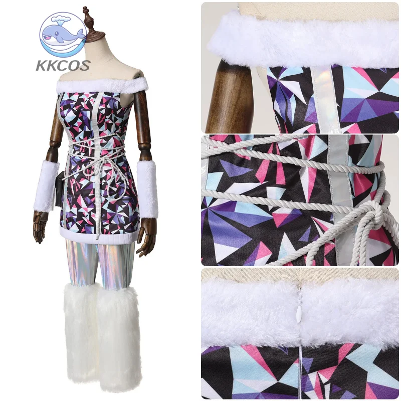 Monster Abbey Bominable Cosplay Costume High School Girl Dress Plush Socks Uniform Halloween Christmas Carnival Party Uniform