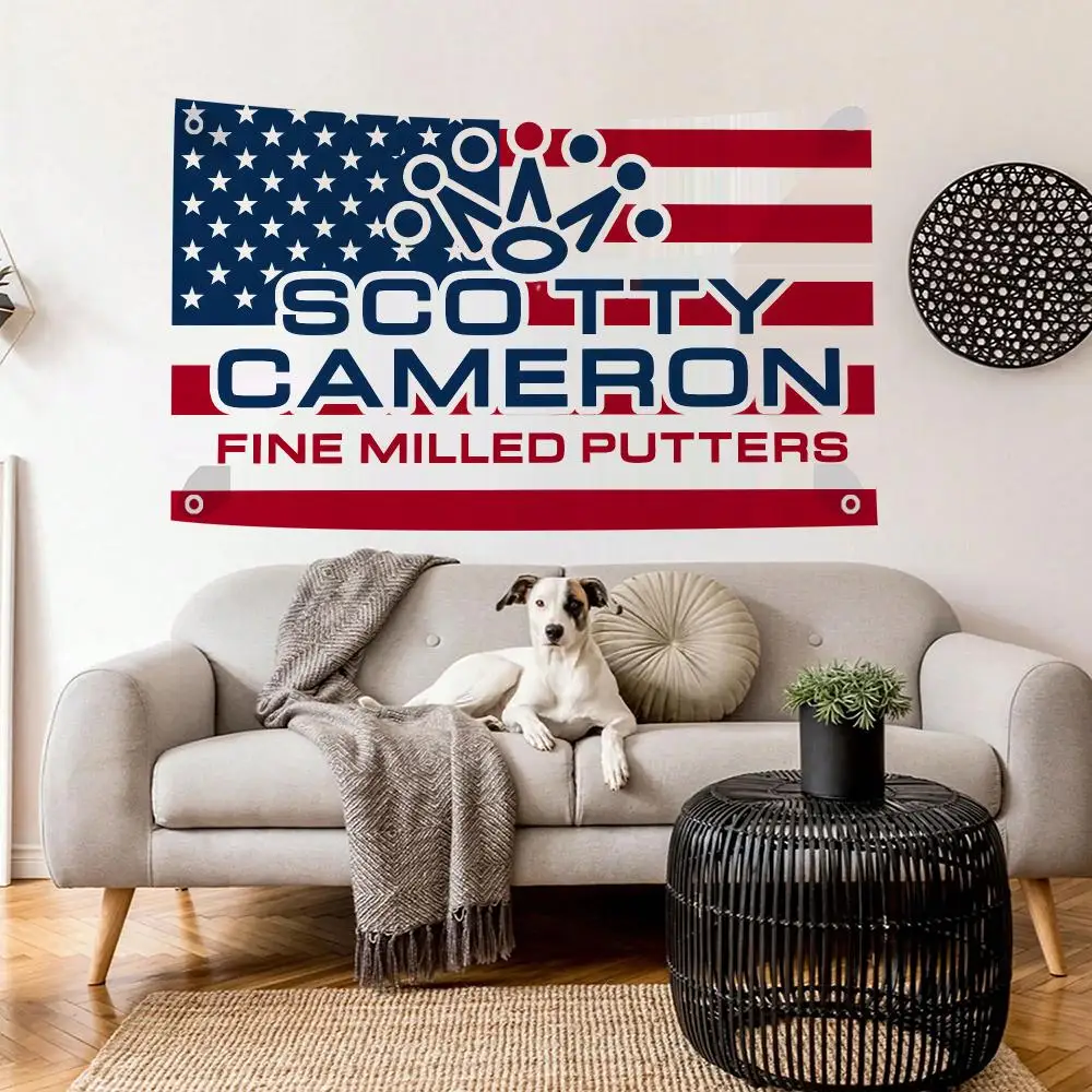 S-Scotty Cameron Flags Decoration Flag Indoor Outdoor Hanging For Bedroom Living Room Bar Garden Party