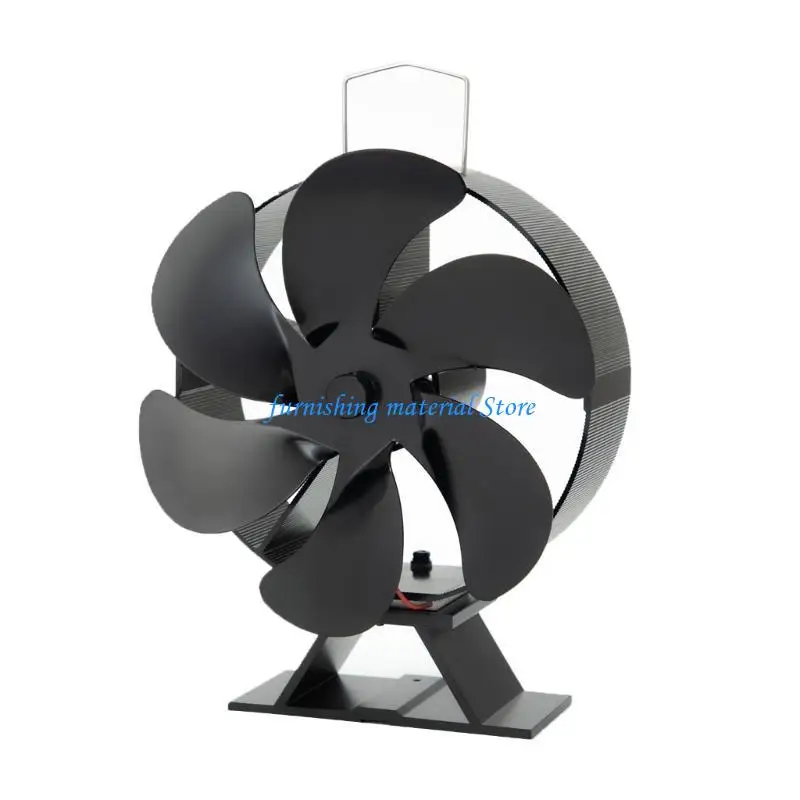 

Y5GD SF136T New 6 Fireplace Fan Large Air Volume for Wood Log Heat Powered Fans Chimney Fan