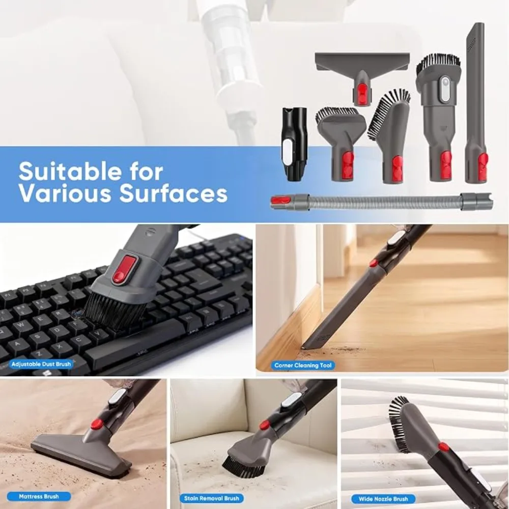 7Pcs Vacuum Attachments Compatible with Levoit LVAC-200 LVAC-200 MAX