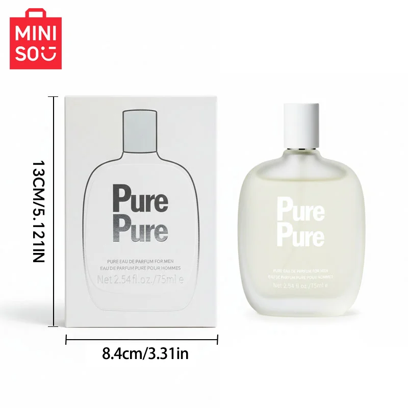 MINISO PURE Parfüm für Männer Original Luxus Floral Eau de Parfum Designer Duft Mann Geschenk Körperspray 75ML
