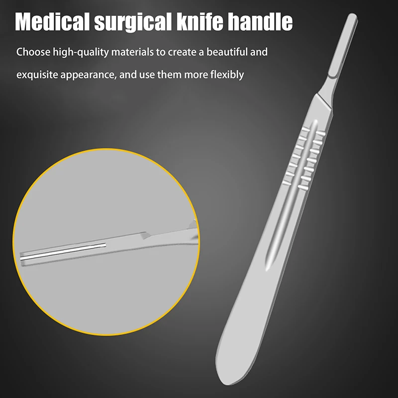 Utility Medical Surgical Knife Replacement Blade Handle With Scale DIY Cutting Hand Tools 3# 4# Stainless Steel Scalpel Handle