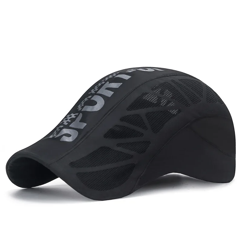 AliExpress NONE Men Quick Dry Hat Golf Driving Cycling Sports Letter Print Newsboy Flat Ivy Summer Baseball Caps Breathable Net Mesh Sunhat