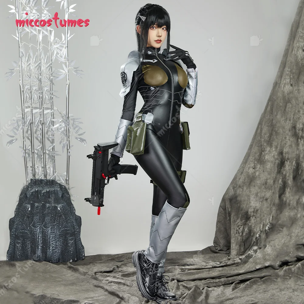 Women's Mina Cosplay Costume Jumpsuit and Gloves with Belt Leg Warmers