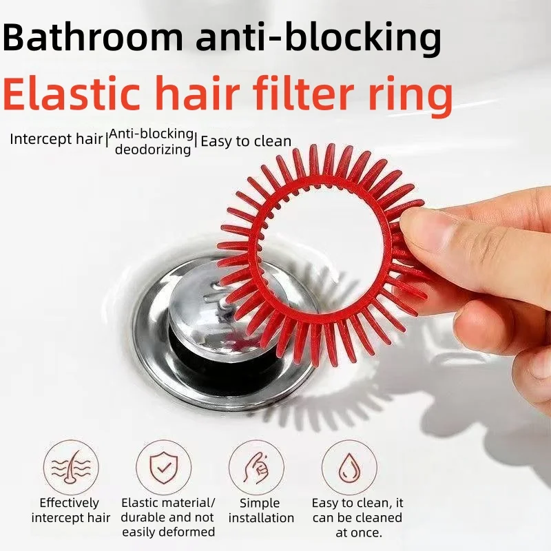 Bouncing Core Hair Filter Screen for Hand Washing Basin universal Fittings for Washbasin Water Channel Anti-Blocking Hair Filter