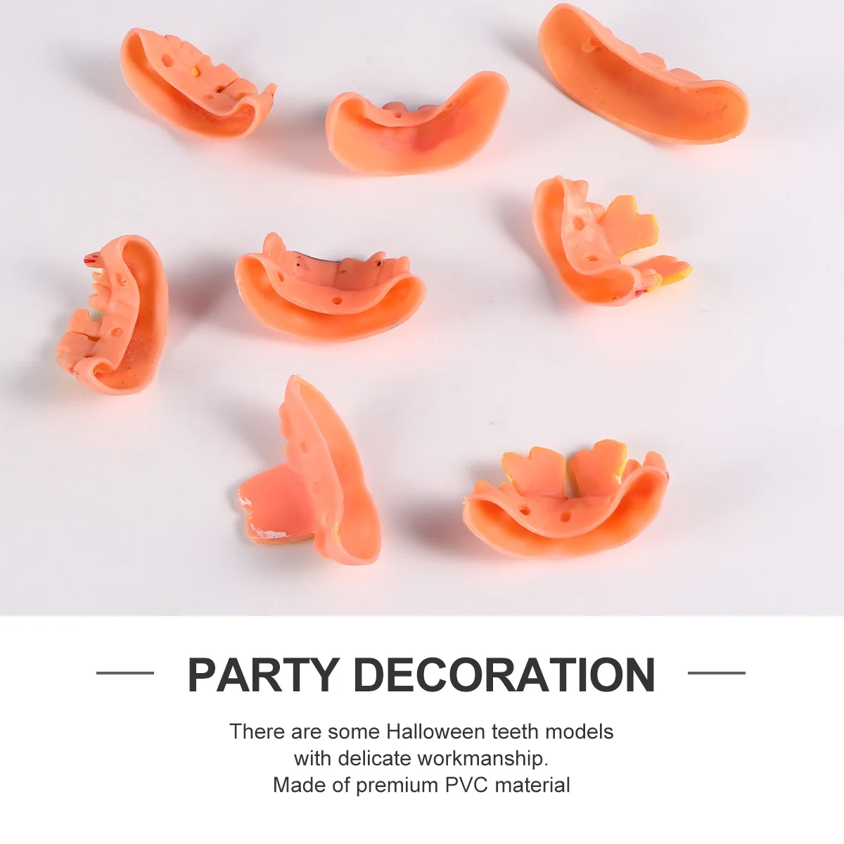 

12 pcs Supplies Fake Zombie Decor Mixed Halloween Party Supplies Halloween Party Teeth Funny Teeth Style