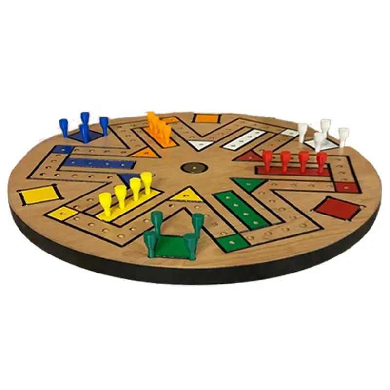 

Wooden Game Board Game Double Sided Painted Wooden Board Game For 3-6 Players Double Sided Painted Wooden Fast Track Board Game