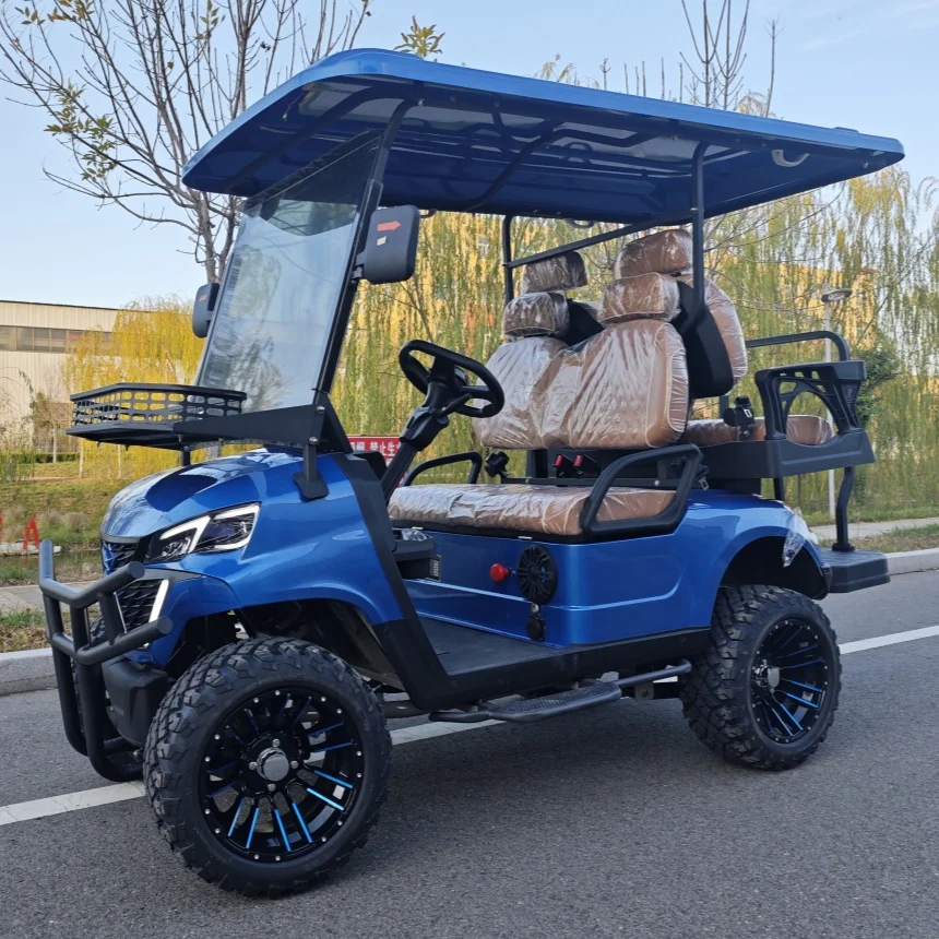 Promotional Good Quality PricesStable Electric Golf Cart Upholstered Seat Sunshine Curtain Safety Golf Cart Electric Golf Cart