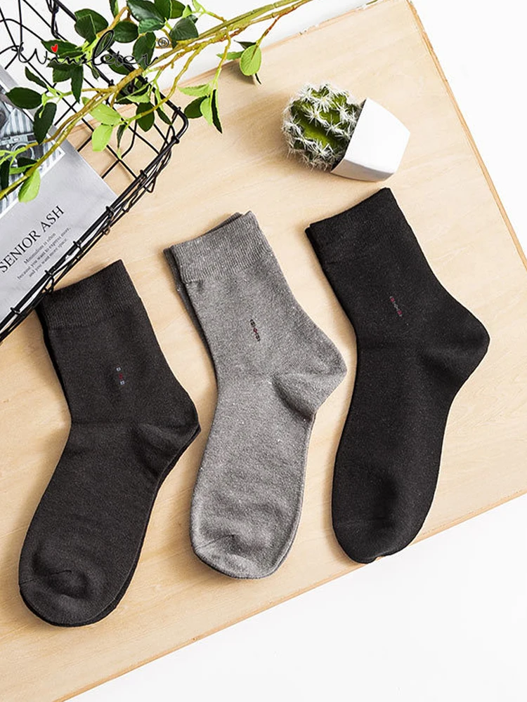 

Winsleter-3 шт. средние носки из 16% овечьей шерсти, мужские дезодорирующие дышащие, теплые утепленные повседневные носки, осень-зима 2023 P58835CC