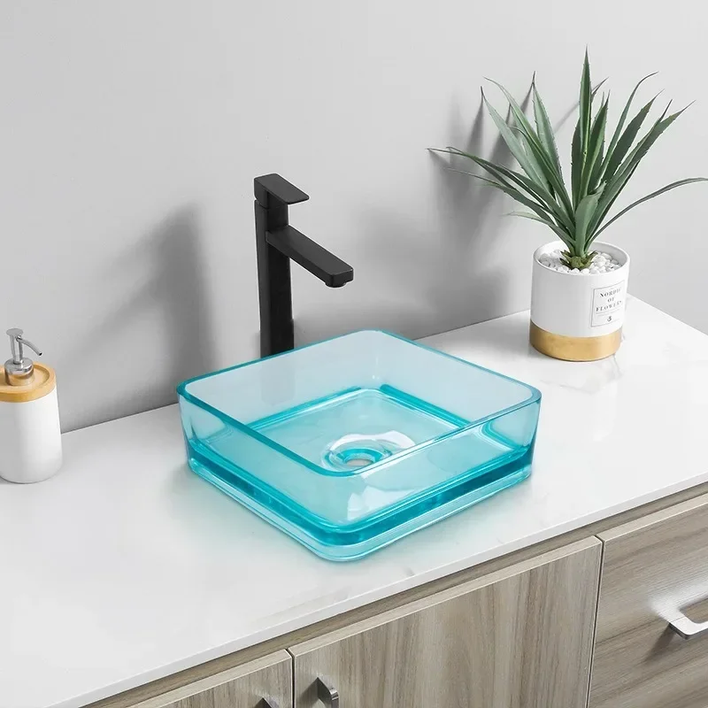 Square Lake Blue Luxury Hotel B Integrated Washbasin