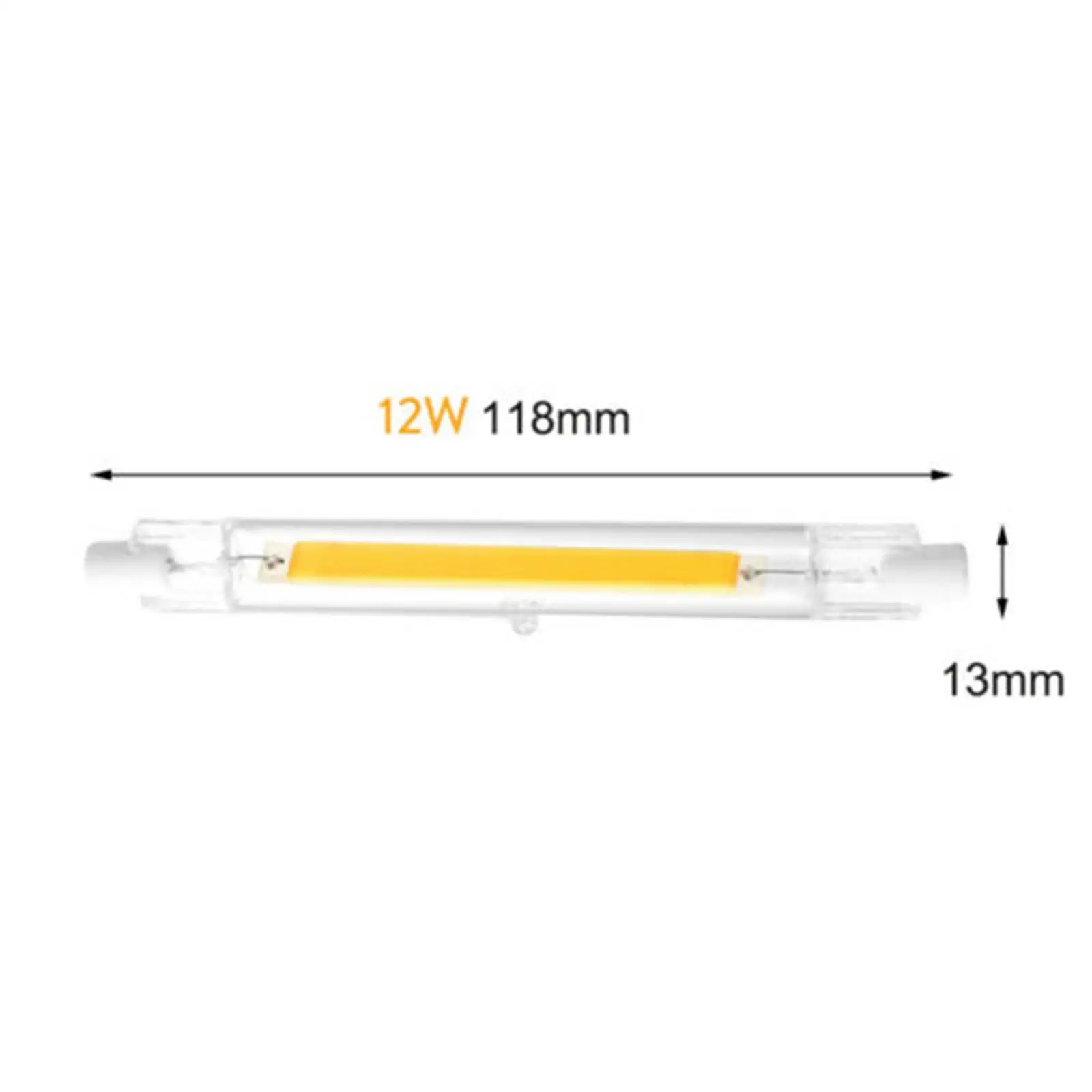 Homyl bohlam COB tabung kaca R7S LED, pengganti bohlam Halogen 2700K-3000K untuk keramik