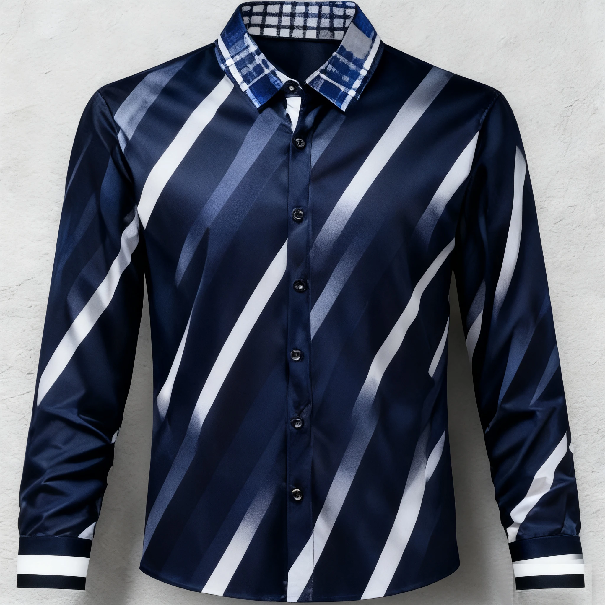 

Men's New Striped Wave Camouflage 3D Printed Shirt Long-sleeved Lapel Single-breasted Soft Fabric Beach Casual Business Shirt