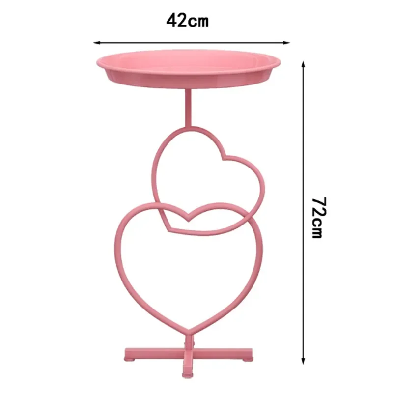ロマンチックなピンクのウェブセレブミルクティーショップコーヒーテーブルビューティーネイル補助テーブルと椅子北欧ホームバルコニーテーブル