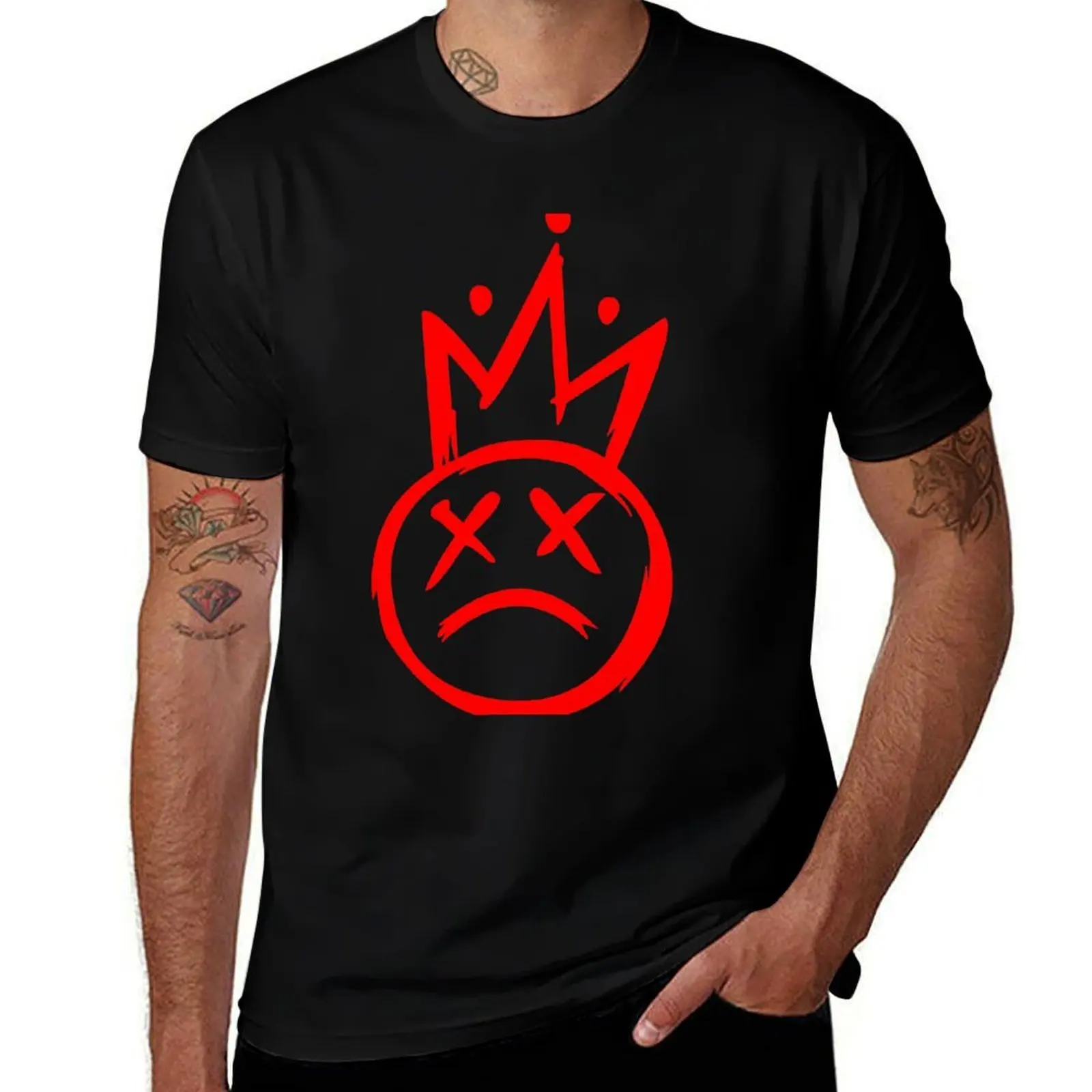 King Emo JDM Domo Frown T-Shirt Fashion Casual Short Sleeve Top T-Shirt