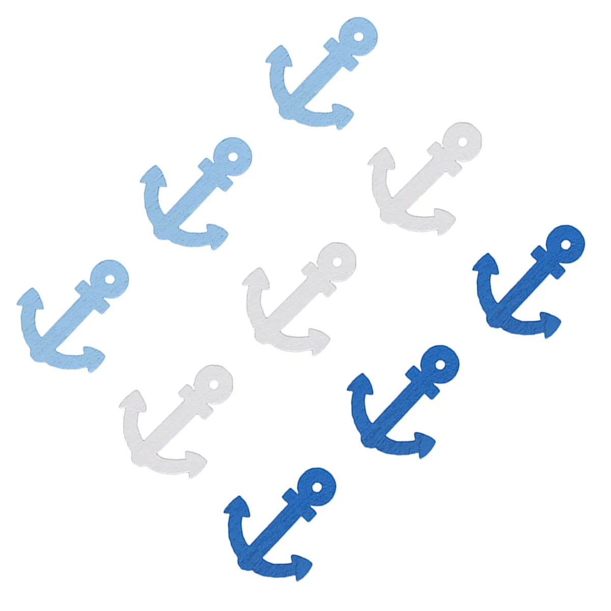 100 Pcs 25x20mm Wooden Anchor Mini Pendants Scrapbooking Home Embellishments Decorative Buttons (Random Color)