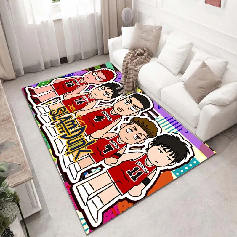 15 sizes Slam-Dunk Japan Anime Area Rug,Carpet Rug for Living Room Bedroom Sofa Doormat Decoration, Kids Play Non-slip Floor Mat