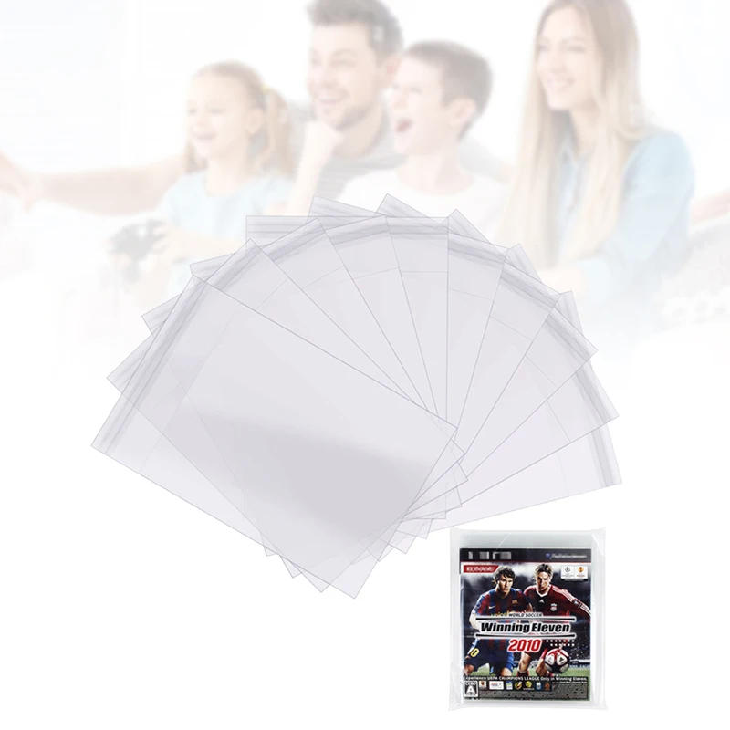 100 teile/paket CD Spiel Fall Wiederverschließbare OPP Kunststoff Tasche Ärmeln für Sony PS2 PS3 PS4 PS5 XBOX 360 XBOX ONE Lagerung Zubehör