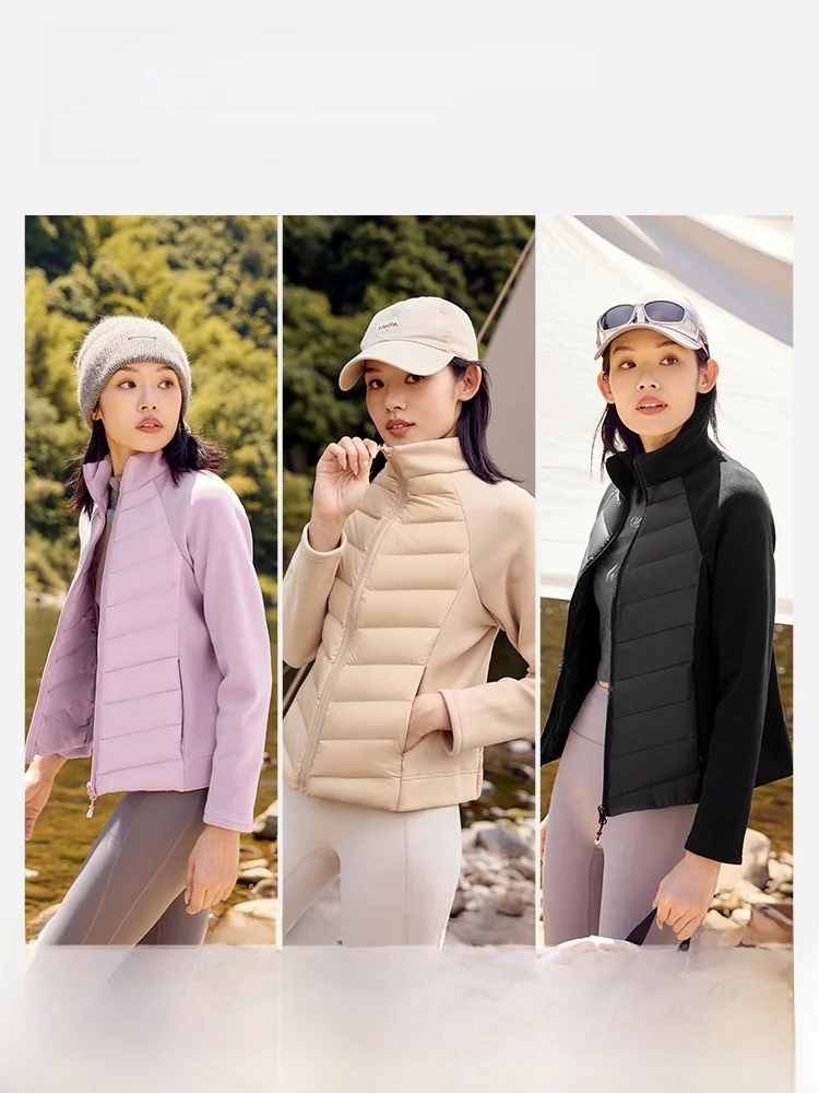 ヤルーソフト軽量ニットダウンジャケット レディース アウトドアフィットネス アウターウェア おしゃれ 冬新作