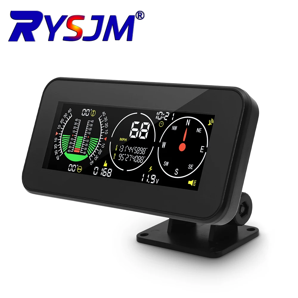 

M60 3 в 1, автомобильный HUD проекционный дисплей, автомобильный общий GPS, скорость, высота, компас, долгота и латуда, внедорожный балансировочный инклинометр