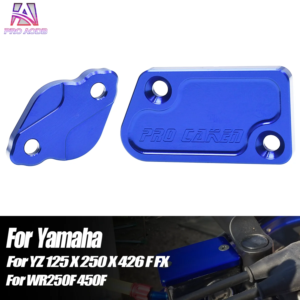 For YAMAHA Motocross CNC Front Rear Brake Fluid Reservoir Cover Cap YZ125X 250FX WR250F WR450F YZ125 YZ250 YZ250F YZ426F YZ450F