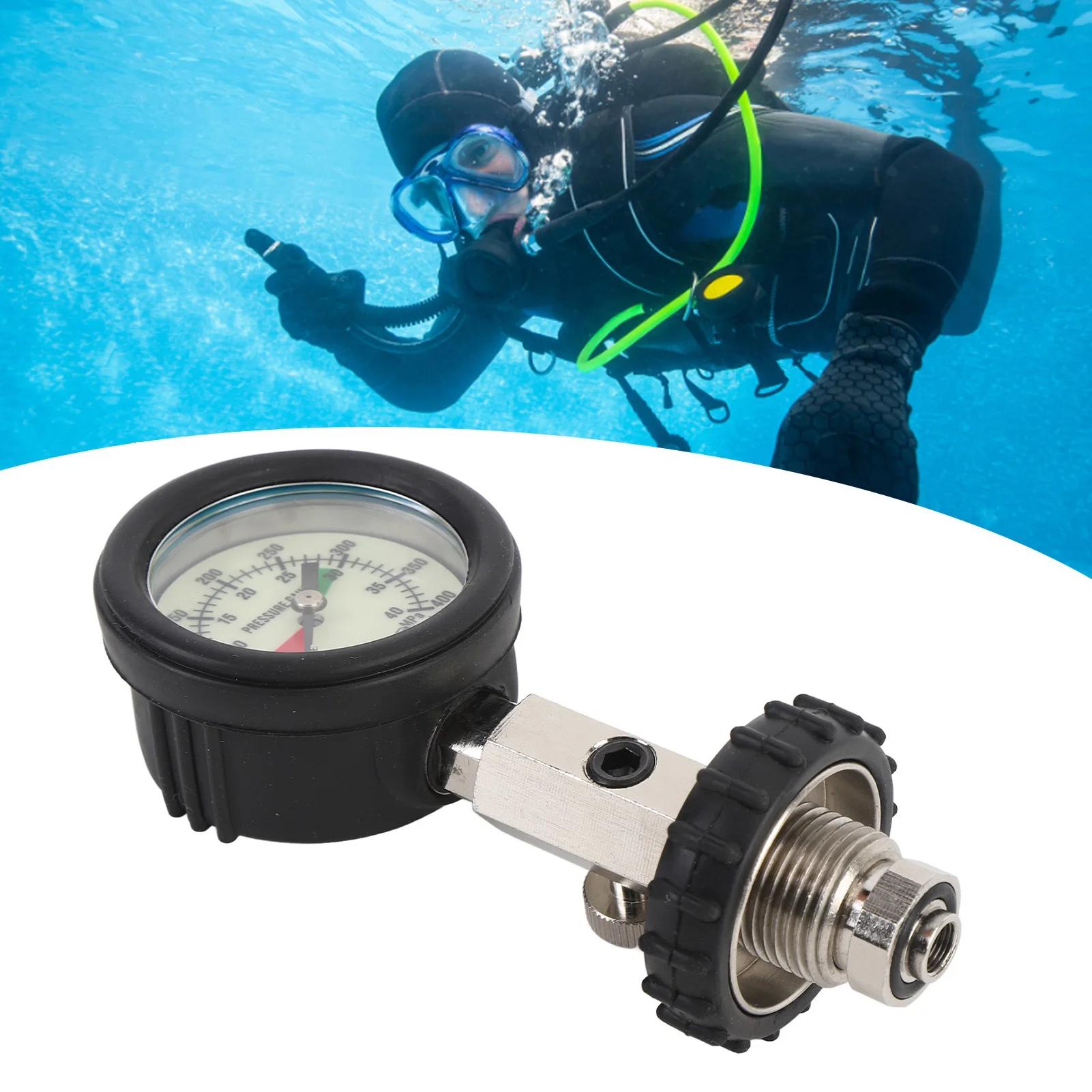 Scuba Pressure Gauge Luminous High Accuracy Multifunctional Portable Oxygen Cylinder Pressure Gauge