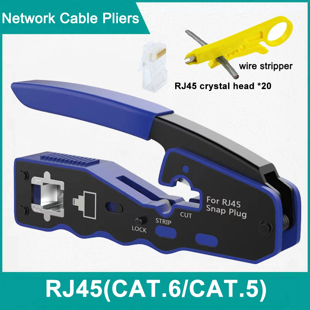 

RJ45 Tool Network Crimper Crimping Tools Stripper Cutting Ethernet Cable Fit RJ45 Cat6 Cat5 Plugs RJ45 Connector