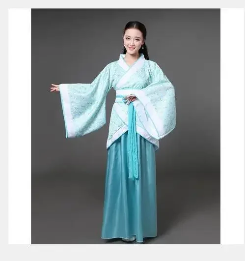 Chinese Traditional folk Costumes New Year Adult Tang Suit Performance Hanfu costumes Woman Stage Dance Dress